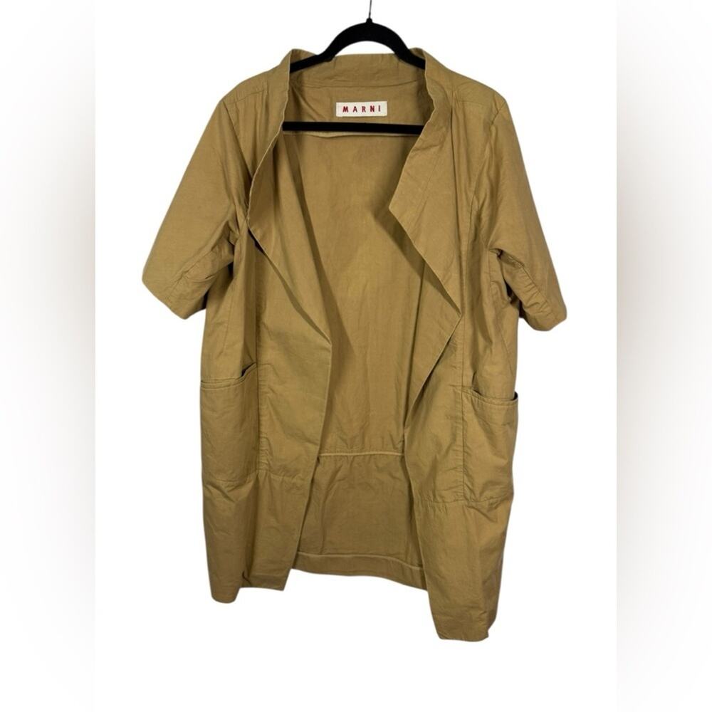 Marni Open Front Trench Jacket Coat Size US 6